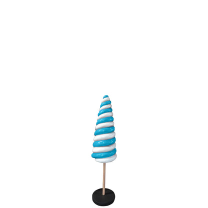 Small Blue Cone Lollipop Statue - LM Treasures Prop Rentals 