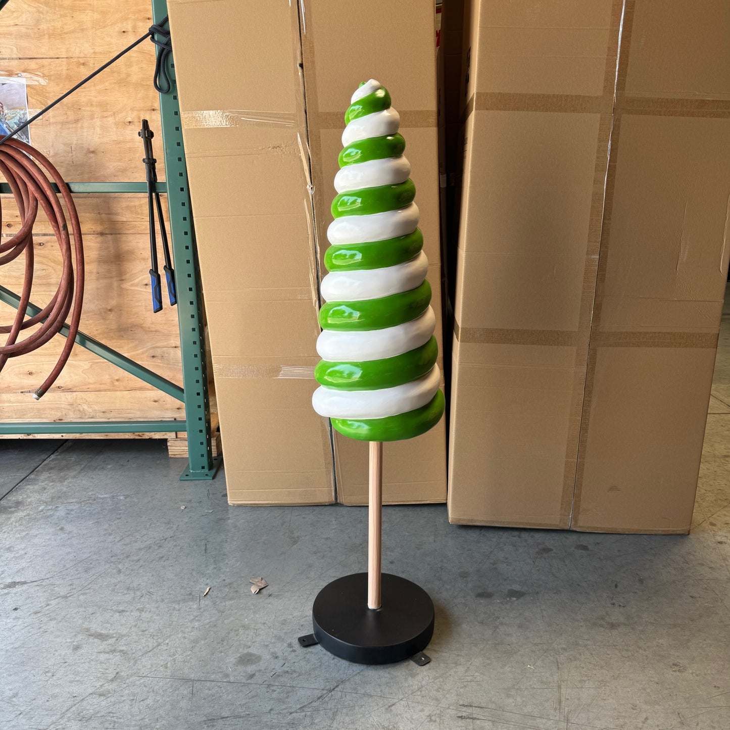 Small Green Cone Lollipop Statue