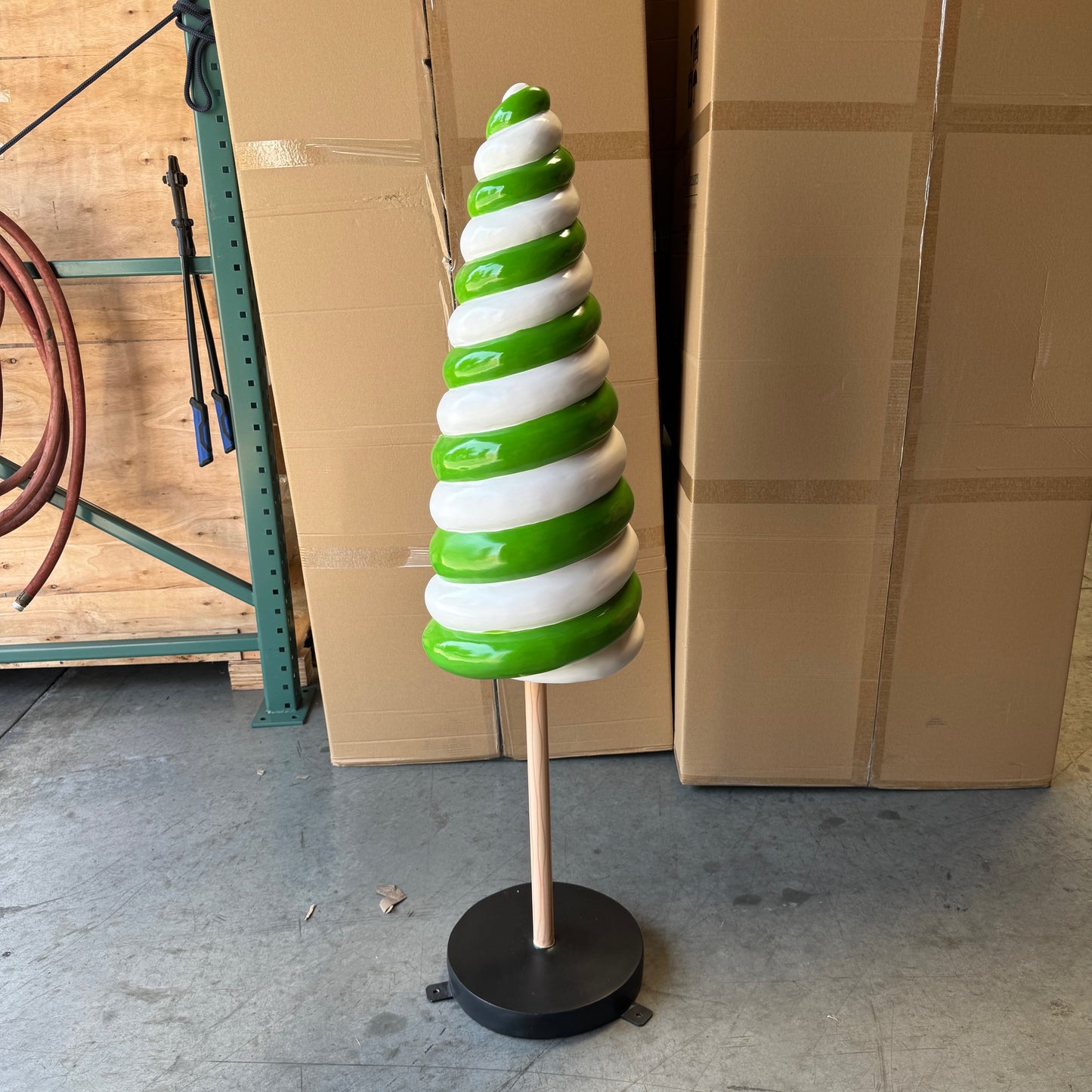 Small Green Cone Lollipop Statue