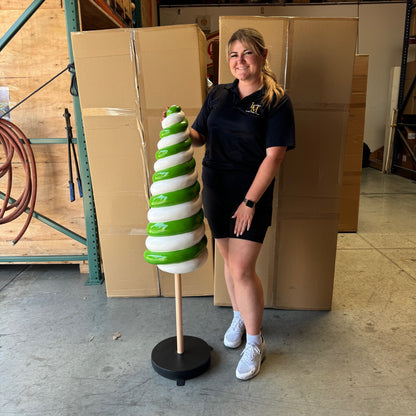 Small Green Cone Lollipop Statue