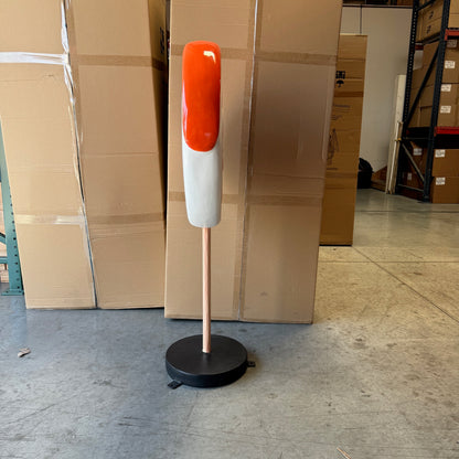 Small Orange Twirl Lollipop Statue