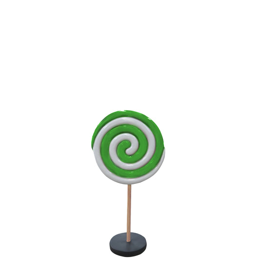 Small Green Twirl Lollipop Statue