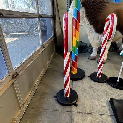 Small Traditional Candy Cane Statue