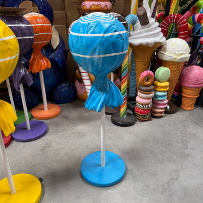 Medium Blue Lollipop Statue R0293B-S116-PT