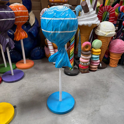 Medium Blue Lollipop Statue R0293B-S116-PT