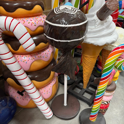 Medium Brown Lollipop Statue R0293BR-S116-PT