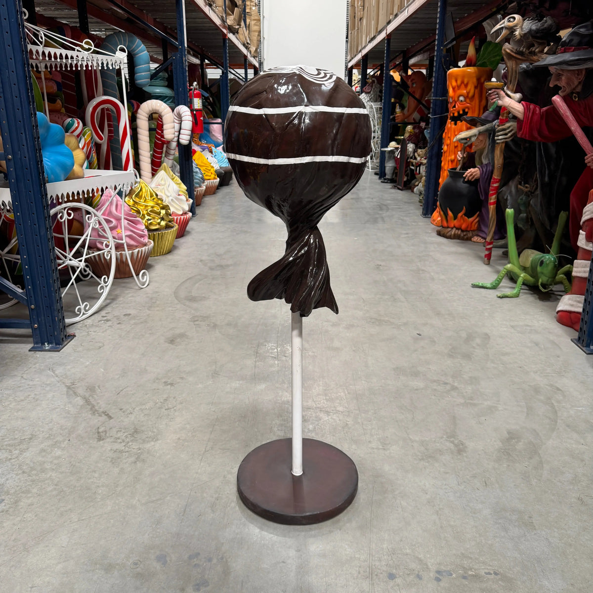 Medium Brown Lollipop Statue R0293BR-S116-PT