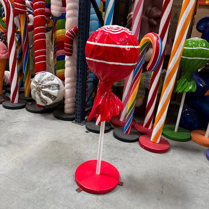 Medium Red Lollipop Statue R0293R-S116-PT