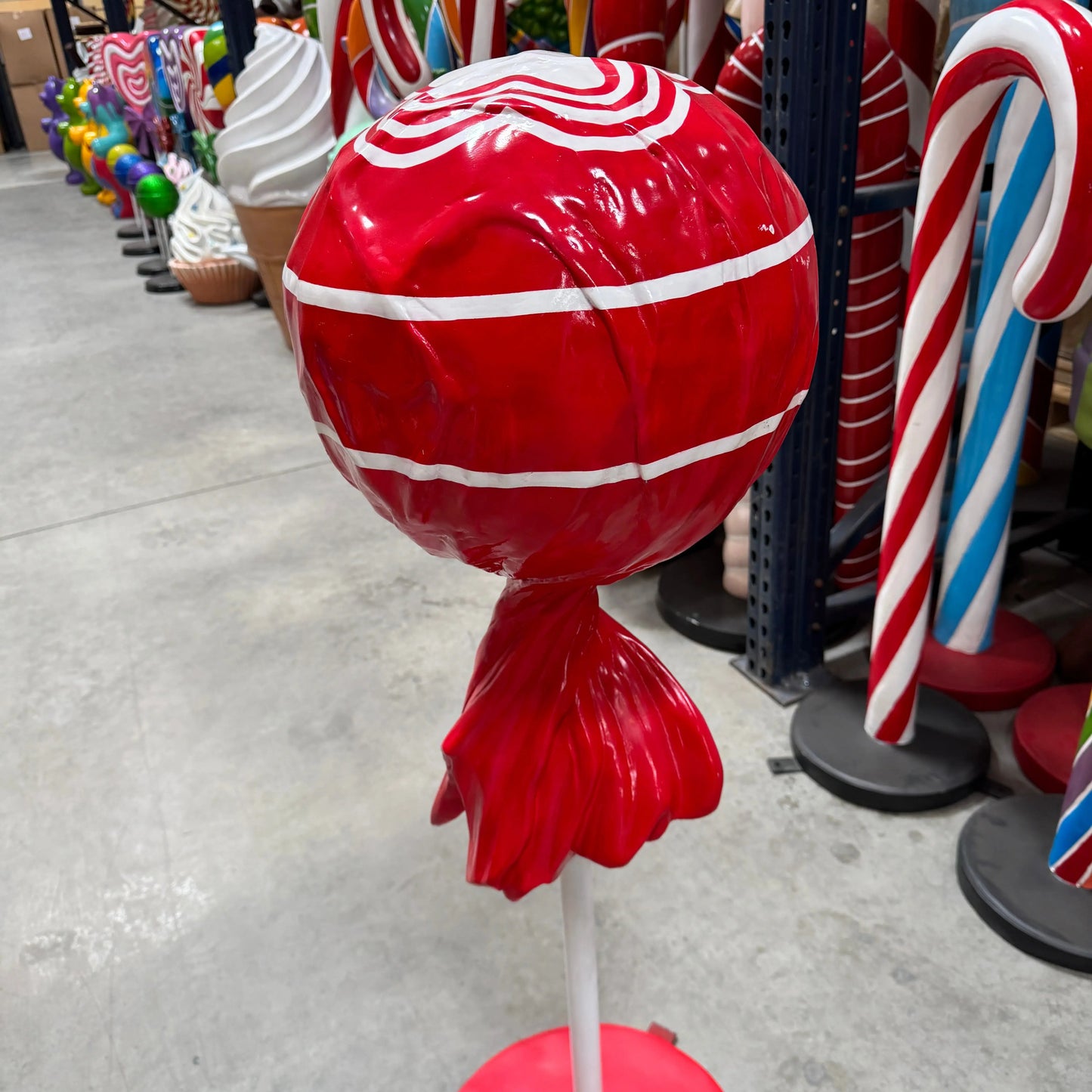 Medium Red Lollipop Statue R0293R-S116-PT