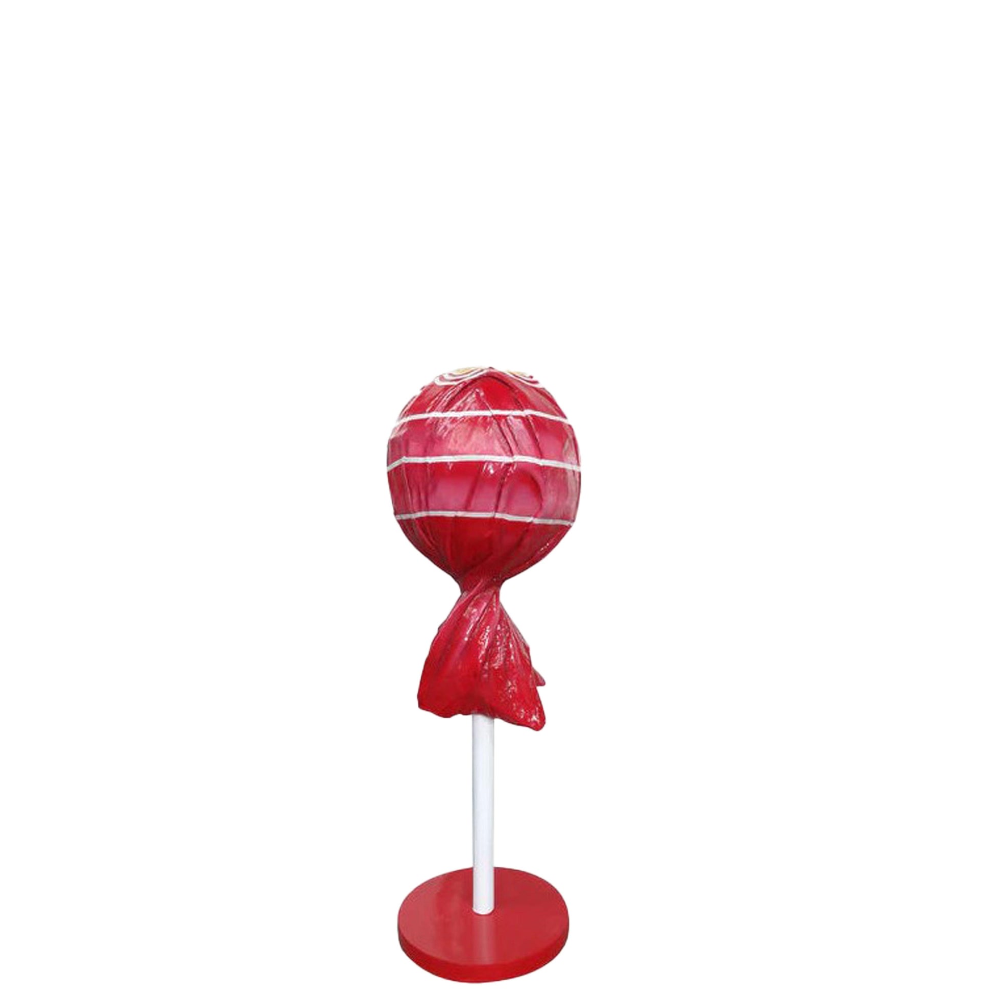 Medium Red Lollipop Statue - LM Treasures Prop Rentals 