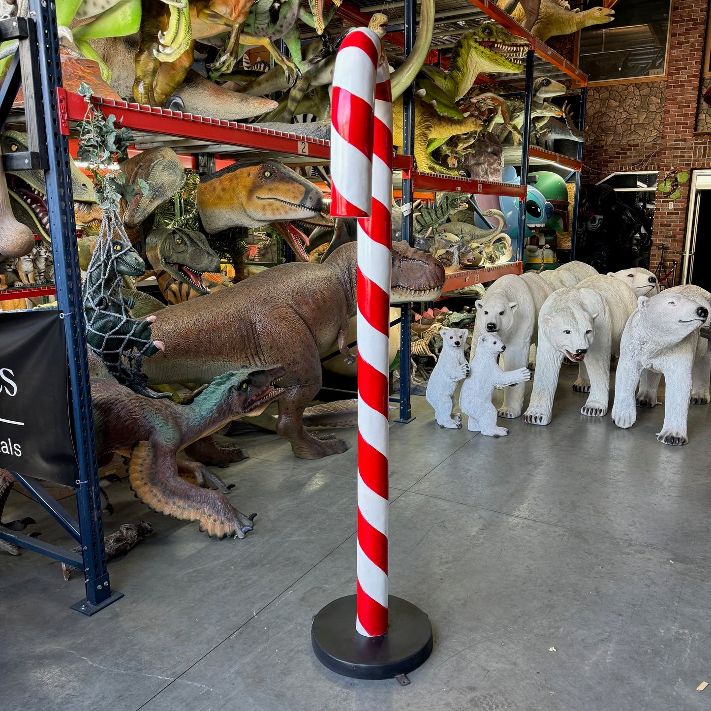 Large Candy Cane Statue