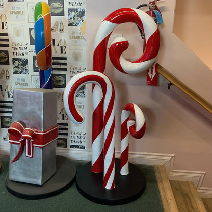 Peppermint Candy Cane Trio Statue