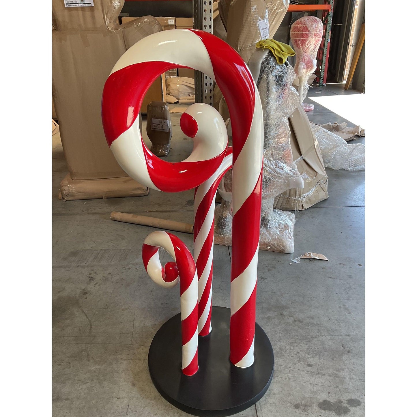 Peppermint Candy Cane Trio Statue - LM Treasures Prop Rentals 