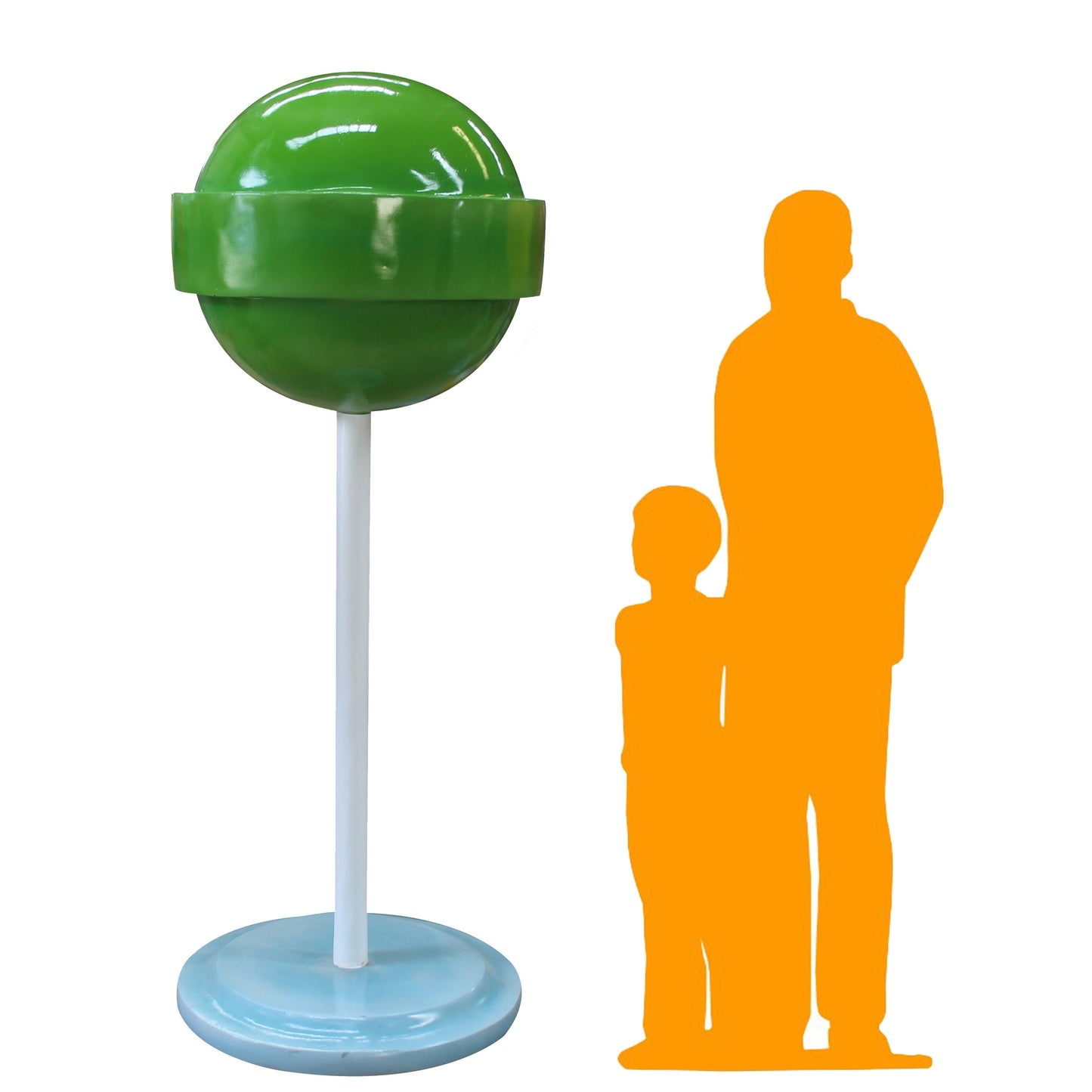 Large Green Sugar Pop Over Sized Statue - LM Treasures Prop Rentals 
