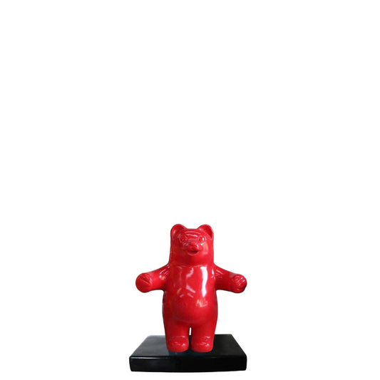 Small Red Gummy Bear Statue - LM Treasures Prop Rentals 