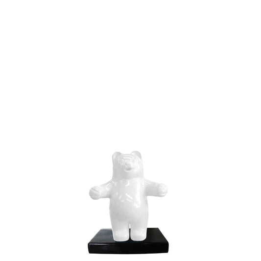 Small White Gummy Bear Over Sized Statue