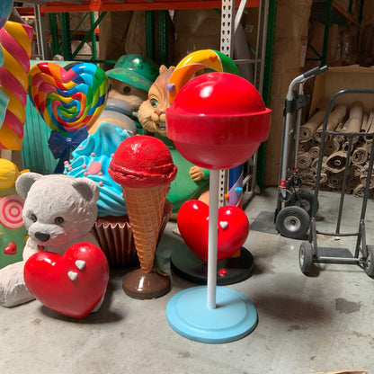 Medium Red Sugar Pop Statue - LM Treasures Prop Rentals 