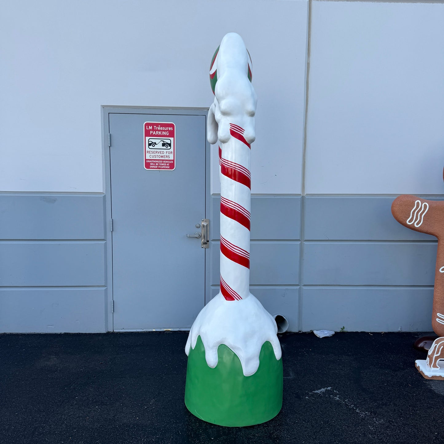 Giant Snow Candy Cane Statue S0290-S248-PT
