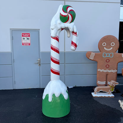 Giant Snow Candy Cane Statue S0290-S248-PT