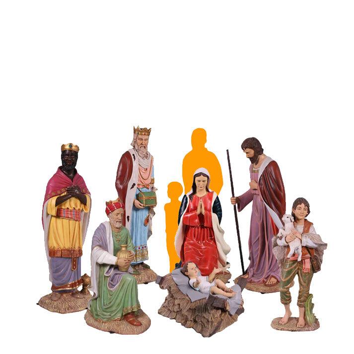 Life Size Nativity Set Christmas Statues - LM Treasures Prop Rentals 