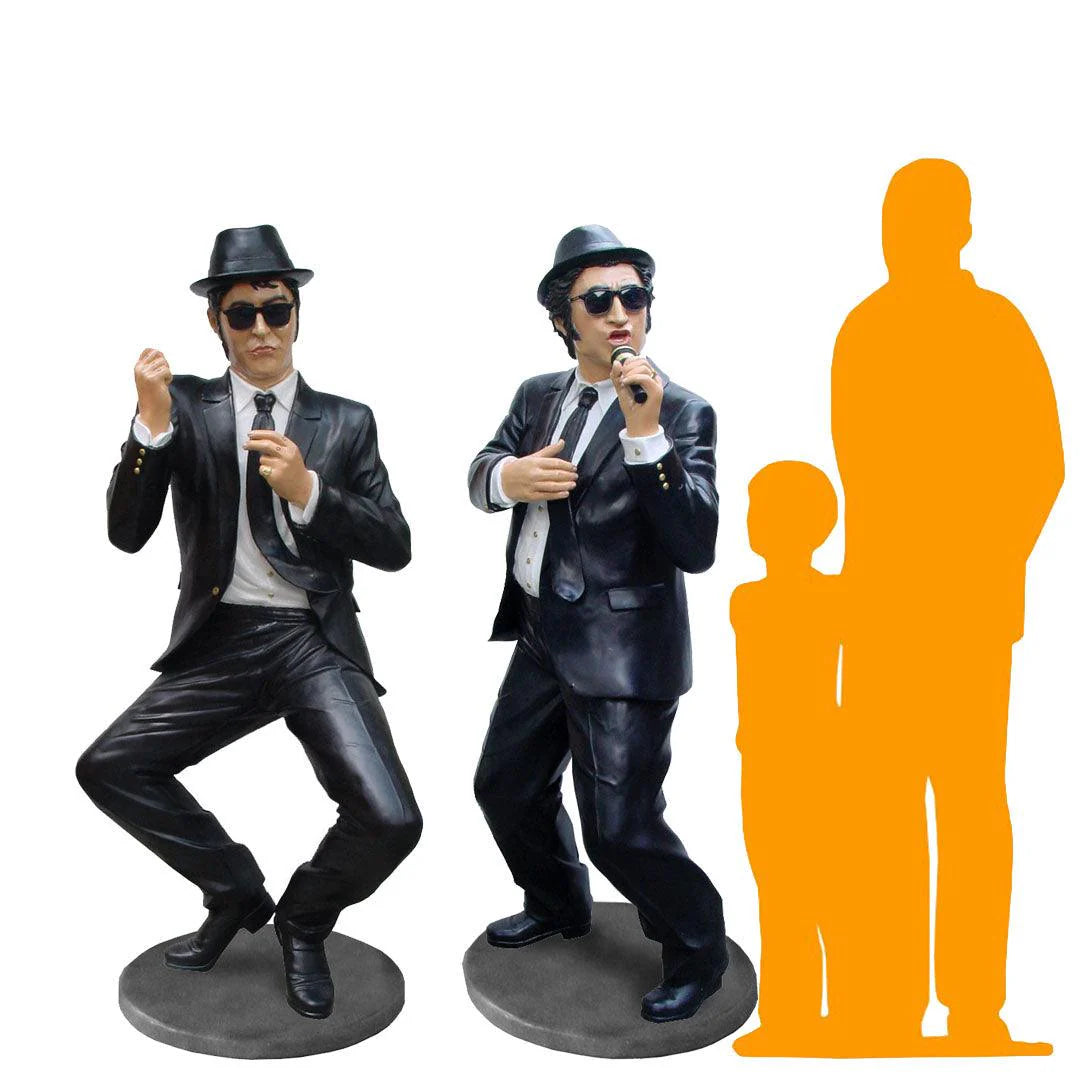 Comedians Performing Life Size Statue