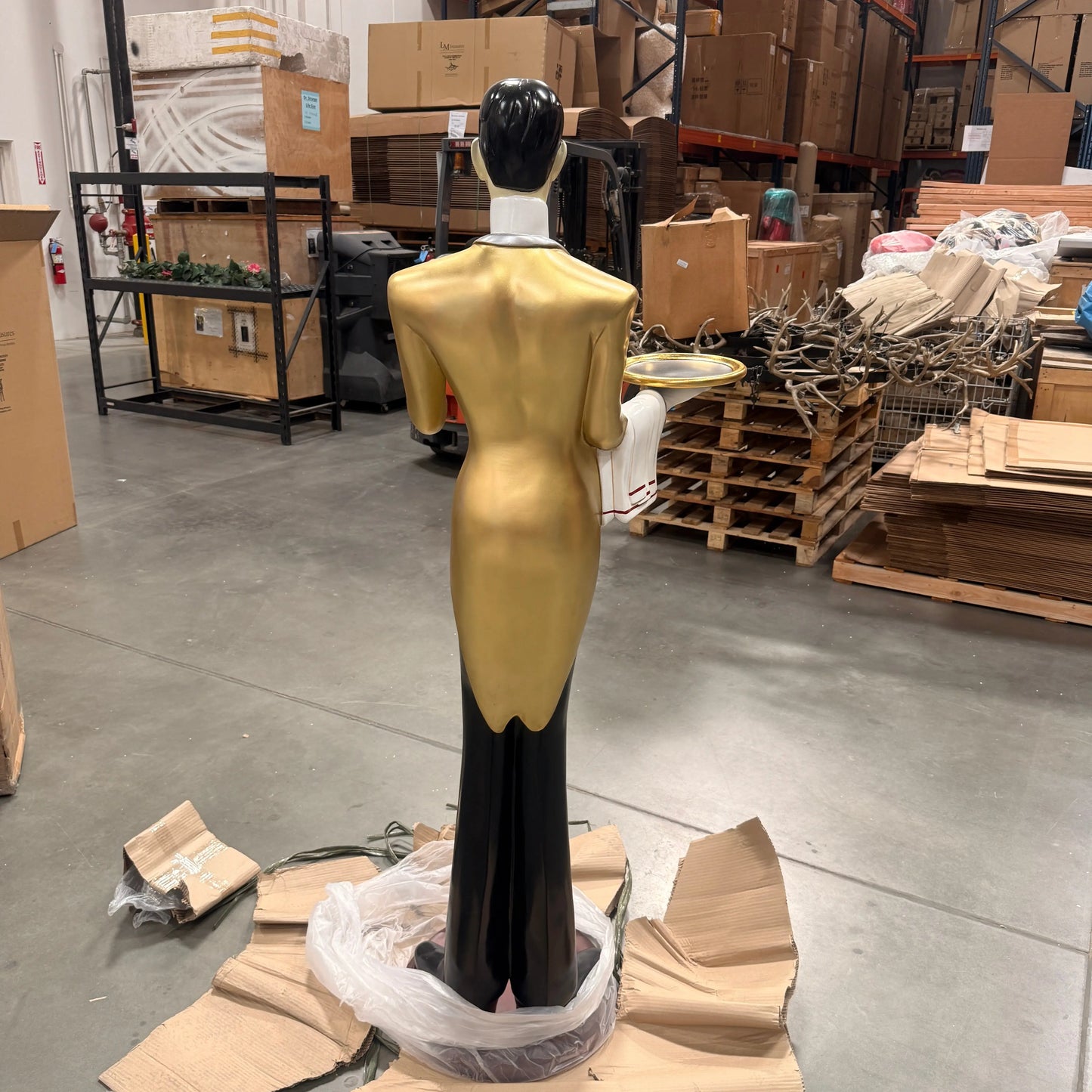 Frenchman Waiter Life Size Statue R0247-ST4800-G