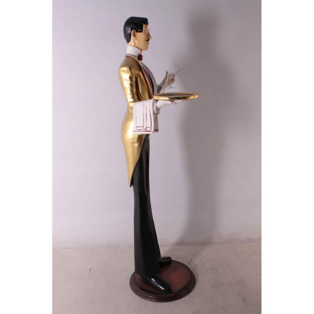 Frenchman Waiter Life Size Statue - LM Treasures Prop Rentals 