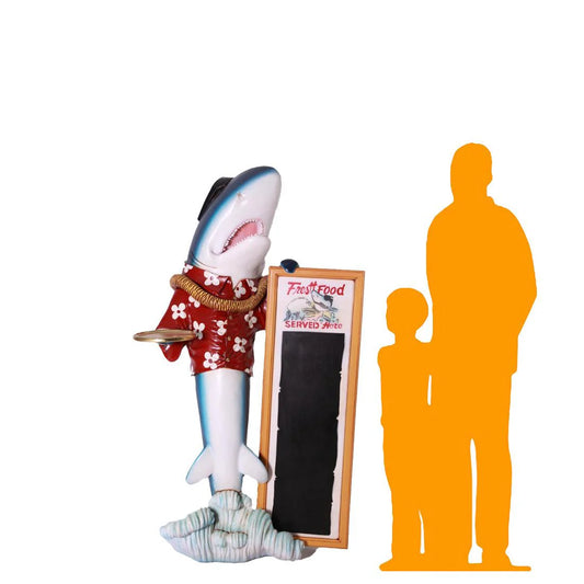 Large Shark Butler Statue