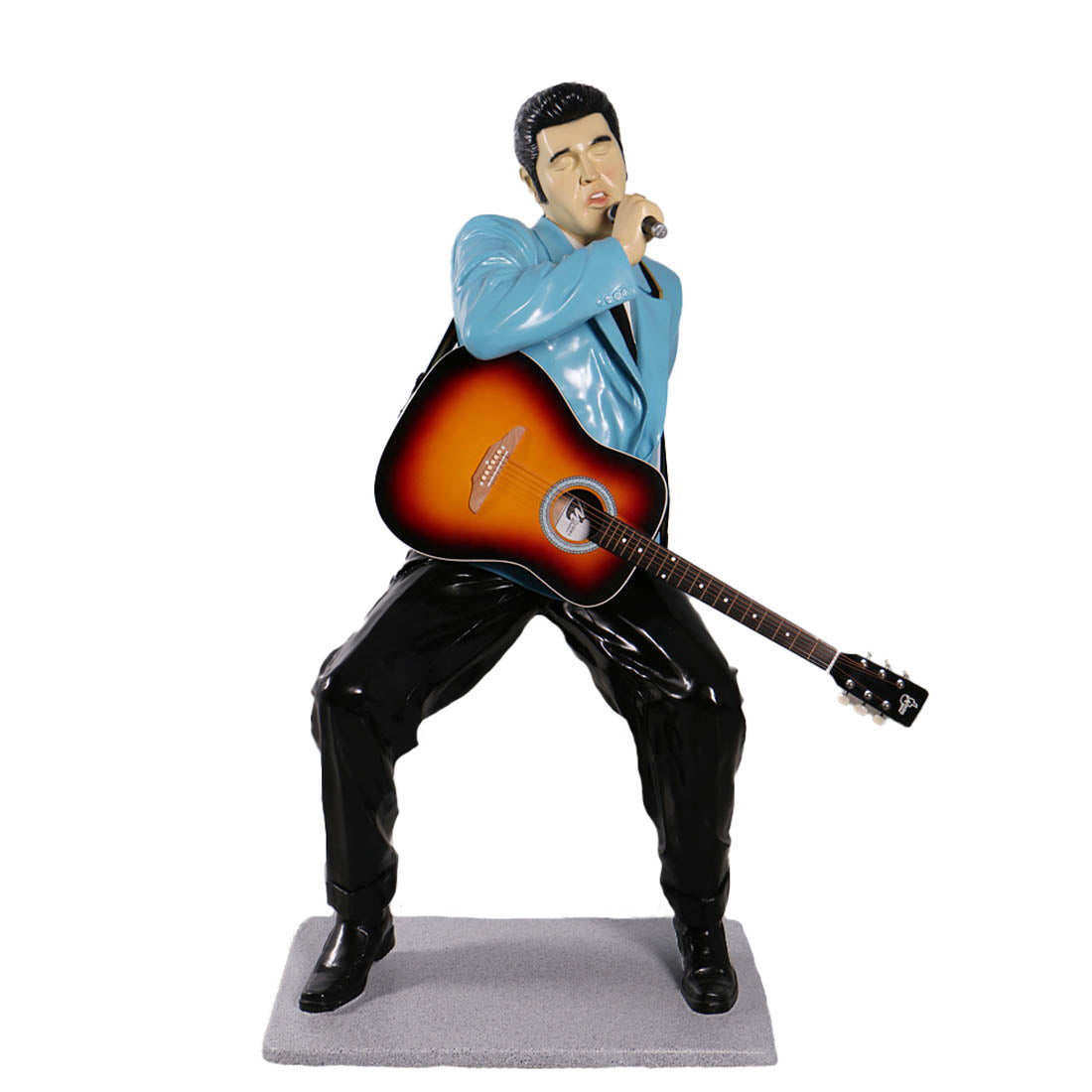 Singer Elvis In Blue Life Size Statue