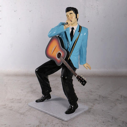 Singer Elvis In Blue Life Size Statue