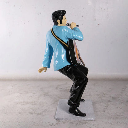 Singer Elvis In Blue Life Size Statue