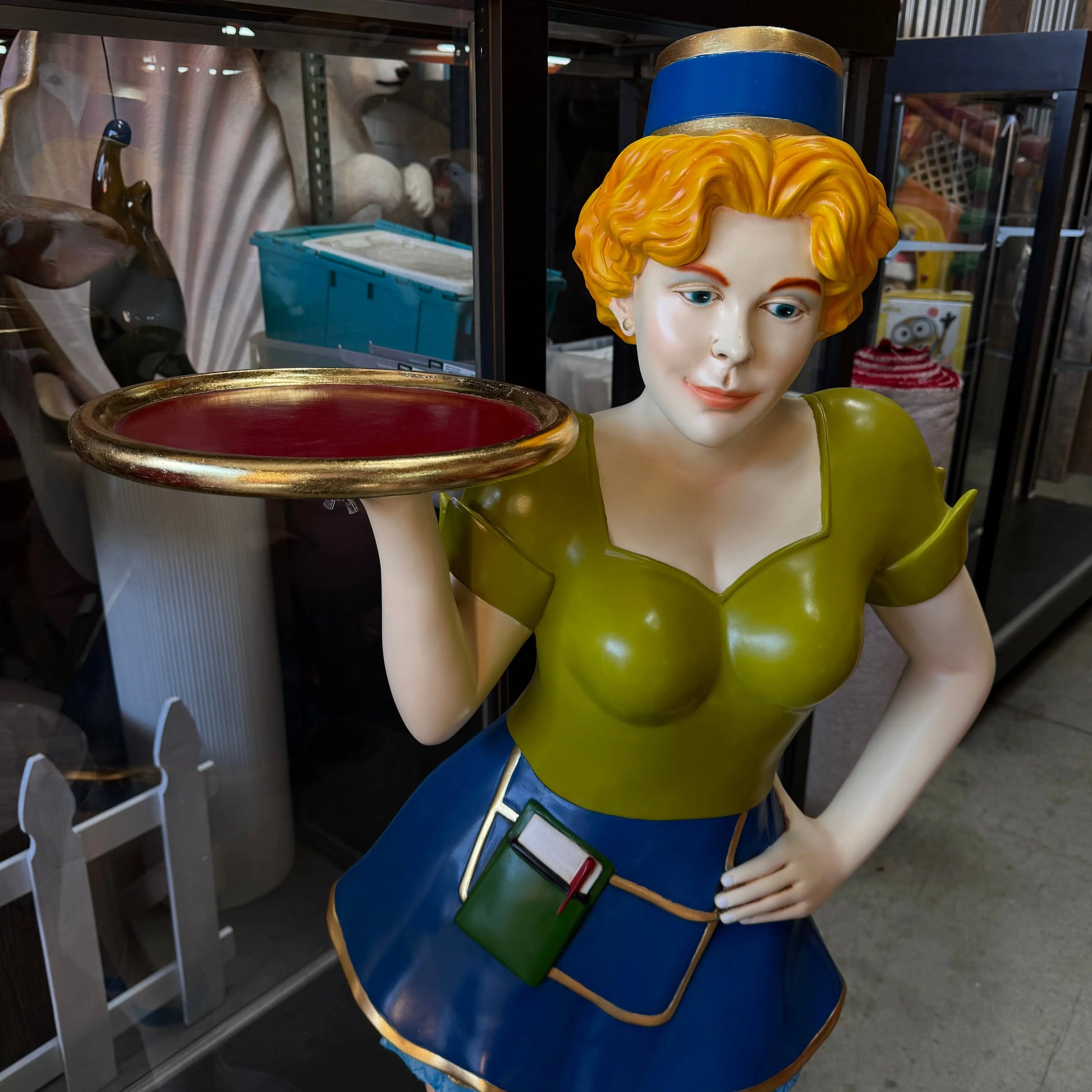 Roller Skater Waitress Life Size Statue R0256-ST6830-G