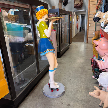 Roller Skater Waitress Life Size Statue R0256-ST6830-G