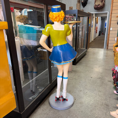 Roller Skater Waitress Life Size Statue R0256-ST6830-G