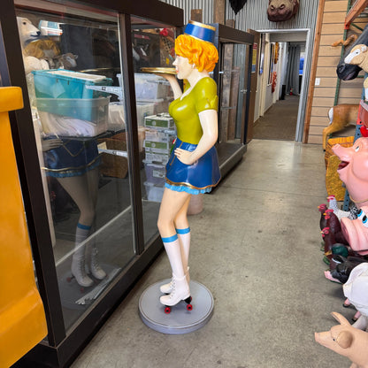 Roller Skater Waitress Life Size Statue R0256-ST6830-G