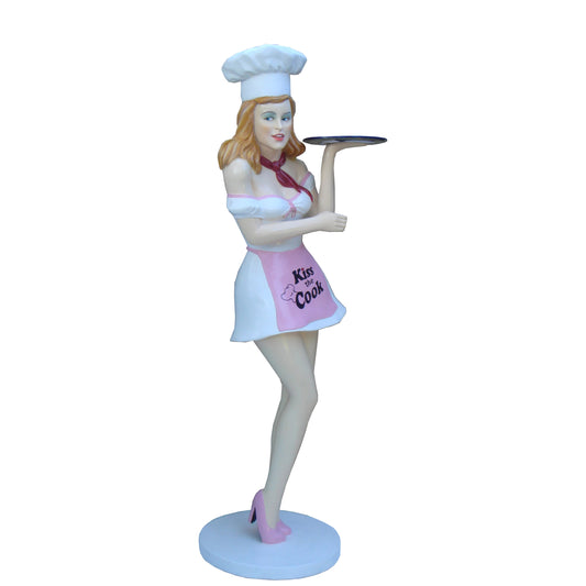 Blonde Lady Cook Life Size Statue