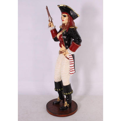 Pirate Lady With Gun Life Size Statue - LM Treasures Prop Rentals 