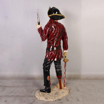 Pirate Skeleton With Gun Life Size Statue