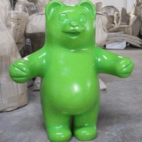 Large Green Gummy Bear Statue