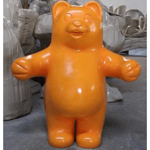 Large Orange Gummy Bear Statue