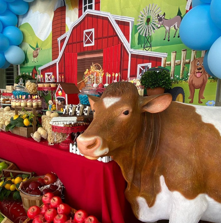 Guernsey Cow Standing Life Size Statue