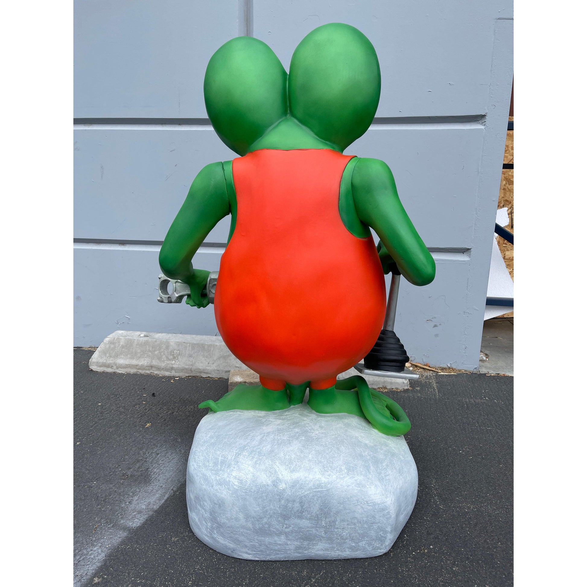 Mechanic Green Rat Statue - LM Treasures Prop Rentals 