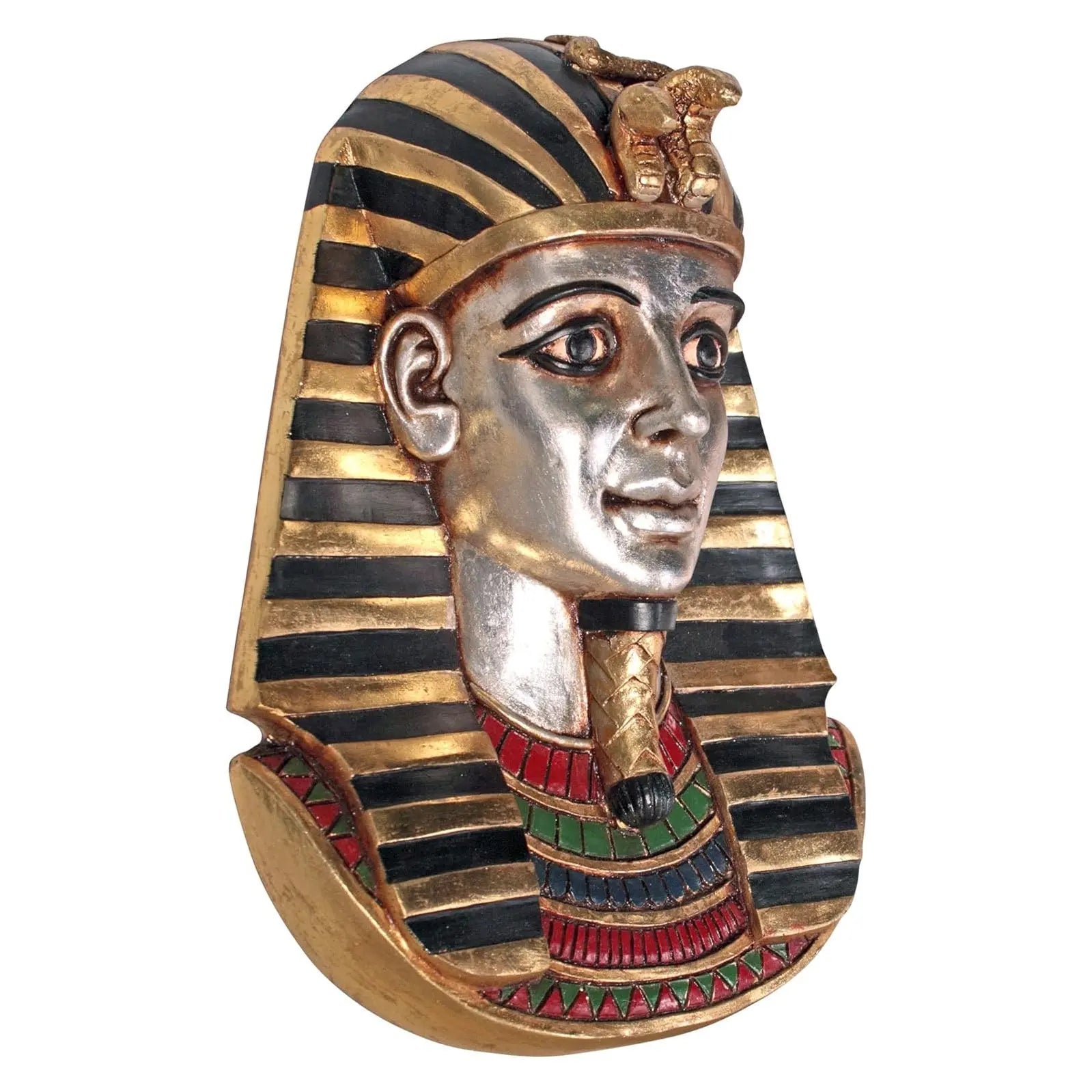 Small King Tut Plaque Head Bust Wall Decor Statue E0108-TOS131-H