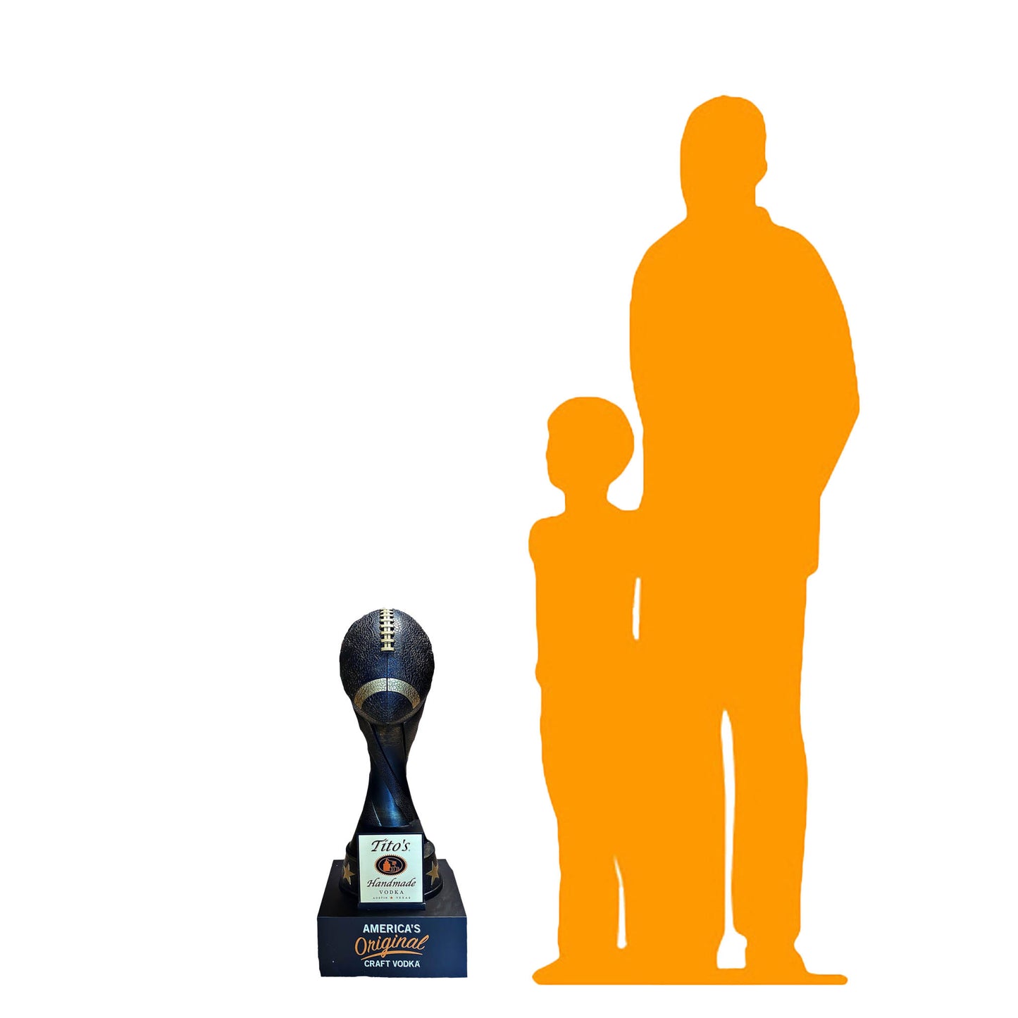 Tito's Vodka Football Trophy Over Sized Statue