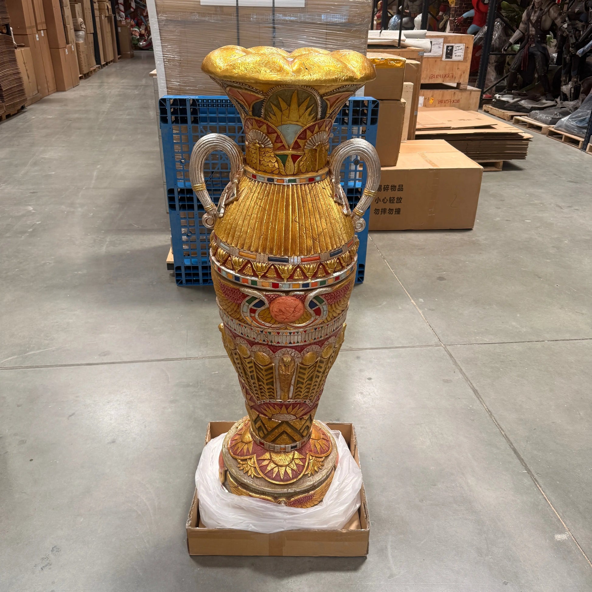 Large Egyptian Vase Statue E0114-VAEGB-H