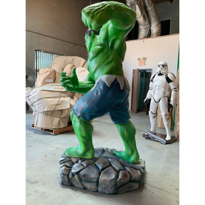 Angry Green Man Super Hero Life Size Statue - LM Treasures Prop Rentals 