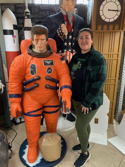 Starguy Astronaut In Orange Life Size Statue