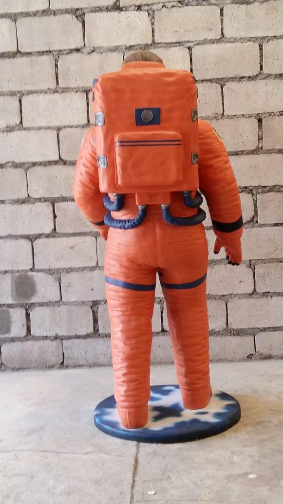 Starguy Astronaut In Orange Life Size Statue