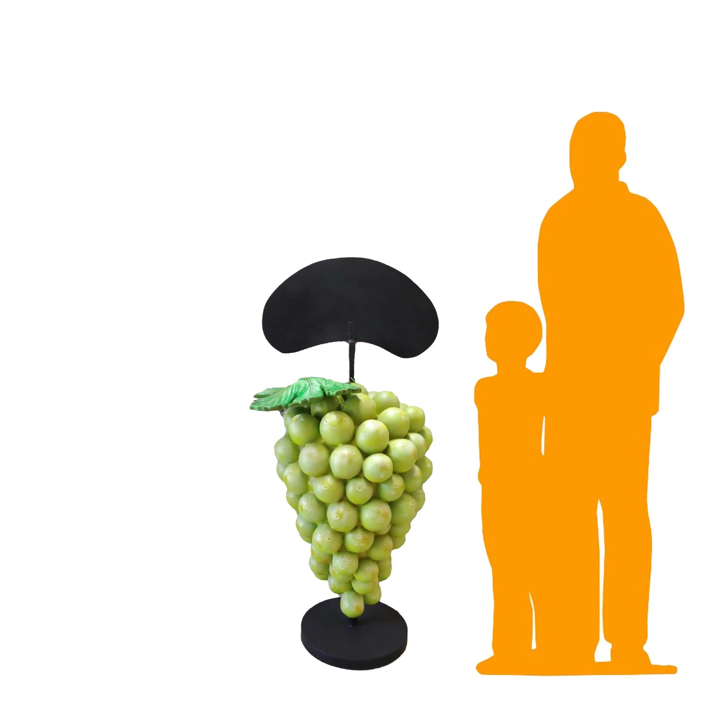 Green Grapes With Menu Statue