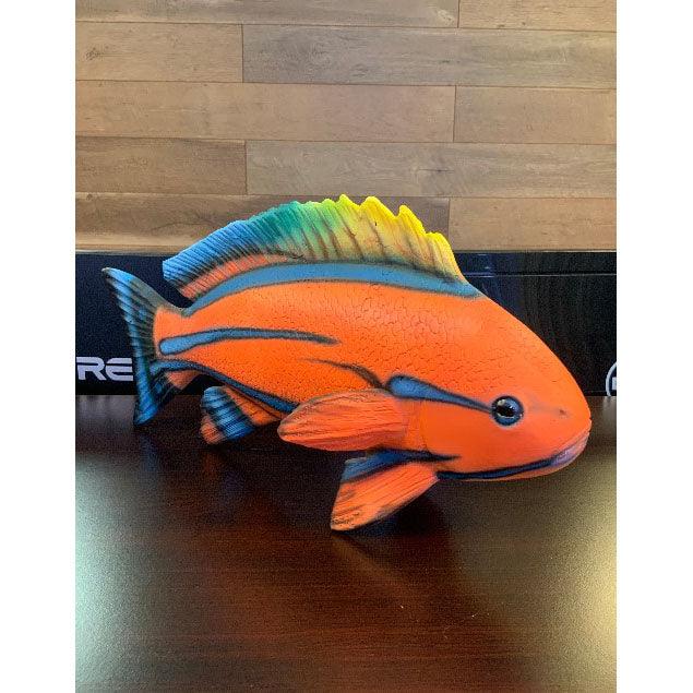 Red Striped Fish Statue